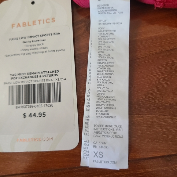 Fabletics Sports Bra Size XS - Picture 5 of 6